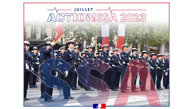 283 soignants militaires du SSA ont défilé fièrement sur les Champs Elysées