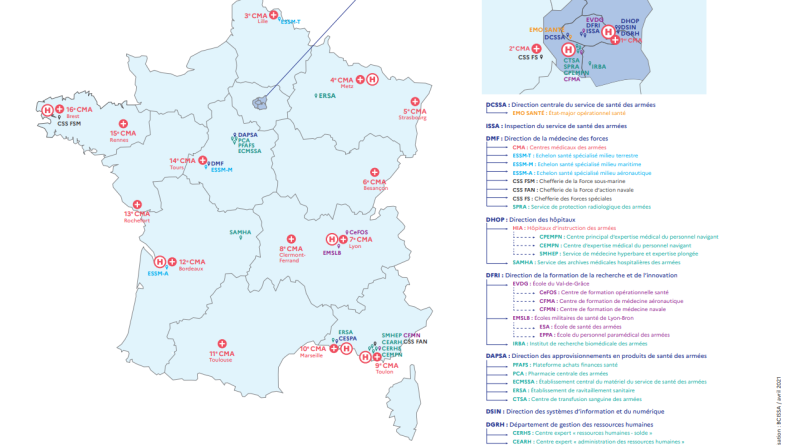 Carte des établissements du SSA