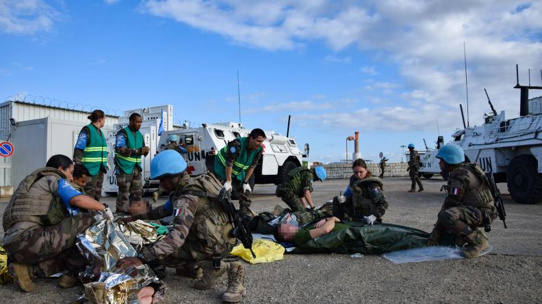 Des soignants de la Force commander reserve
