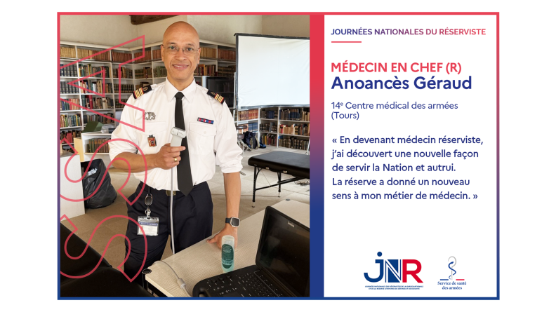 Anoancès Géraud, médecin en chef réserviste affecté au 14e centre médical des armées 