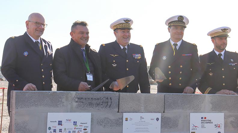 Pose de la première pierre du chantier le 1er février 2023