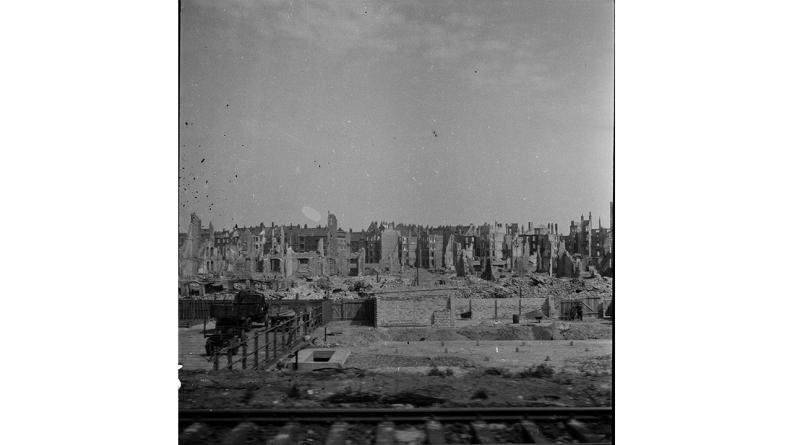 Vue d'Hambourg en ruines