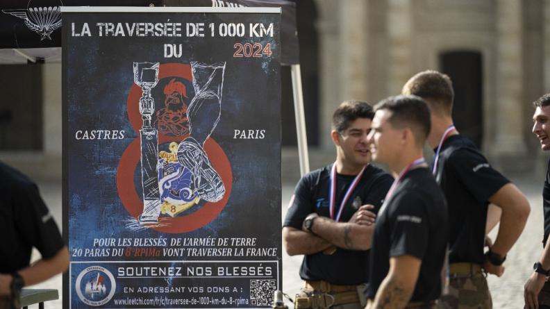 Visuel pour la traversée de 1 000 km pour les blessés de l’armée de Terre avec le 8e RPIMa