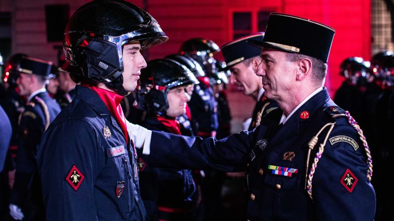 Cérémonie de parrainage des sous-officiers à la BSPP