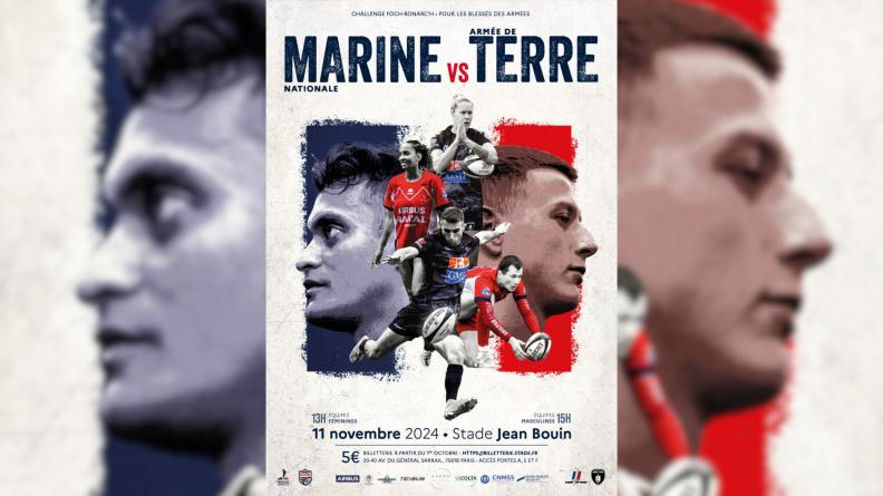 Visuel du challenge rugby Marine nationale VS armée de Terre Visuel du challenge rugby Marine nationale VS armée de Terre