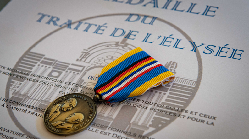 La médaille du traité de l'Elysée