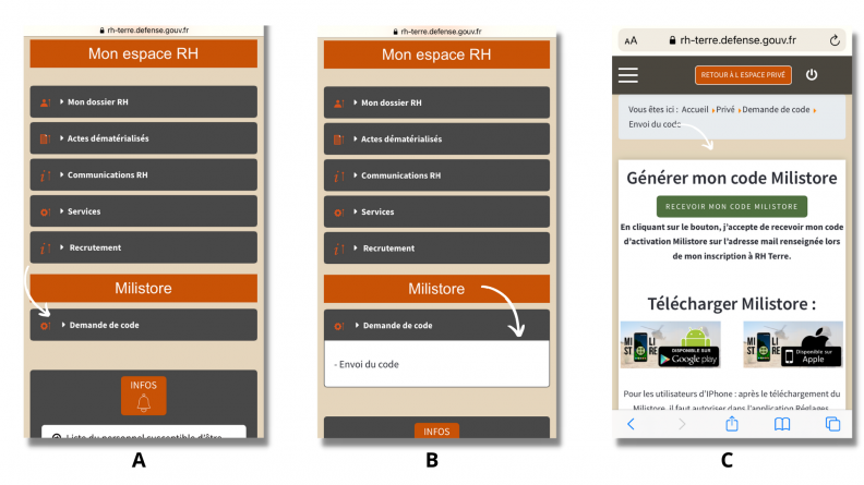 Récupération Code Milistore 