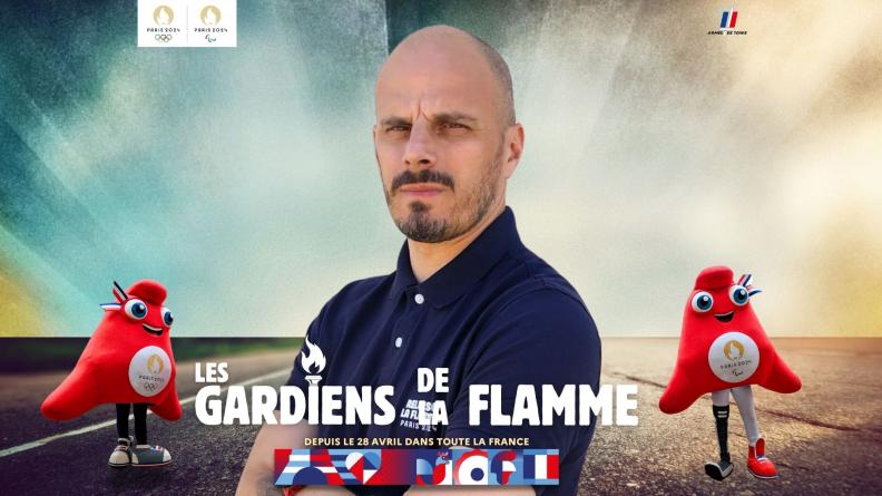 L’adjudant Brice, blessé de l’armée de Terre et gardien de la flamme olympique et paralympique -