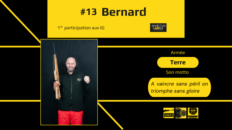 Portrait de Bernard, représentant de l'armée de Terre aux Invictus Games
