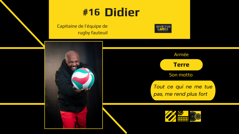 Portrait de Didier, capitaine de l'équipe de rugby fauteuil aux Invictus Games