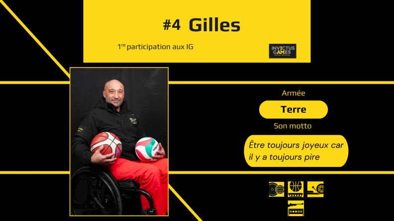 Portrait de Gilles, représentant de l'armée de Terre aux Invictus Games