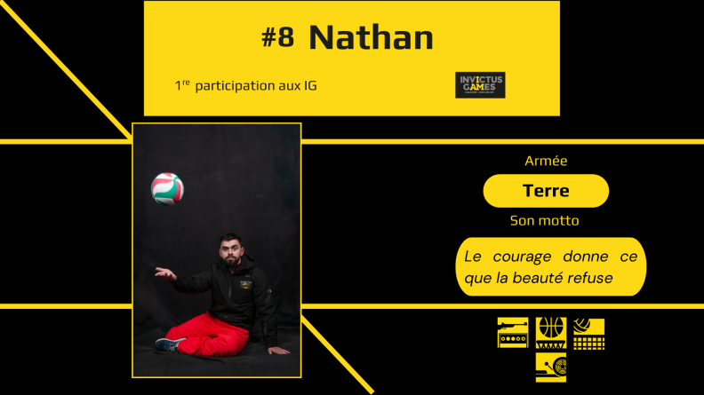 Portrait de Nathan, représentant de l'armée de Terre aux Invictus Games