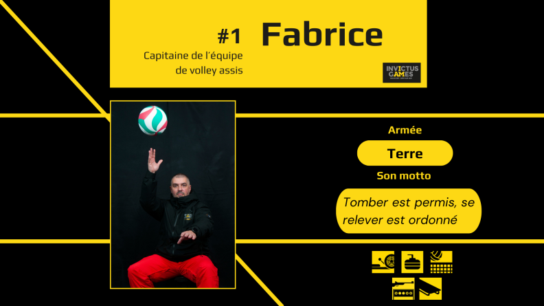 Portrait de Fabrice, capitaine de l'équipe de volley assis aux Invictus Games