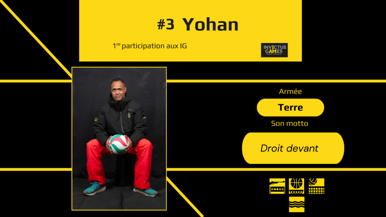Portrait de Yohan, représentant de l'armée de Terre aux Invictus Games