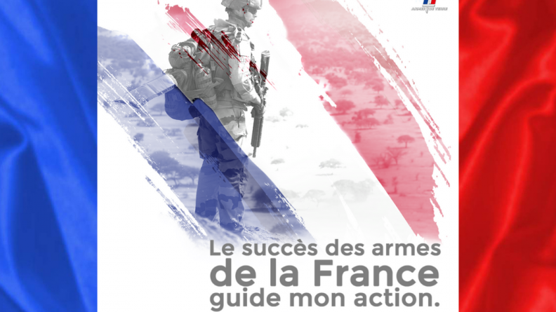  Le succès des armes de la France guide mon action.