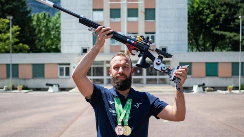 Jean-Louis Michaud, ancien militaire, à la ligue de tir 