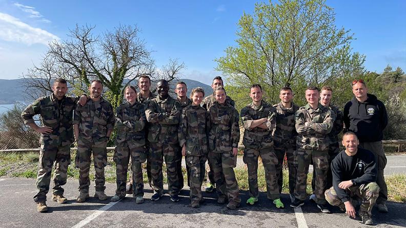 Stage d'aguerrissement des élèves ancrage air et armement dans les Gorges du Verdon