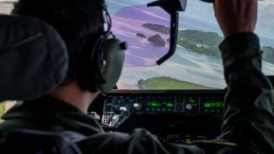 Les aéronefs et aviateurs de la mission PEGASE 23 se pose sur la base aérienne d'Andersen
