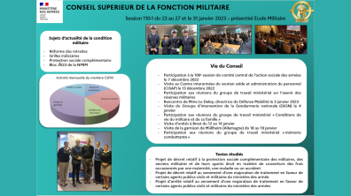 Infographie bilan de la session 110-1 du CSFM
