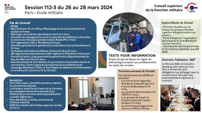 Infographie bilan de la session 112-3