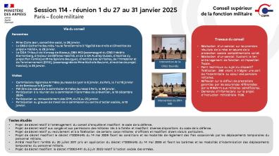 Bilan de la première réunion de la session 114 du CSFM