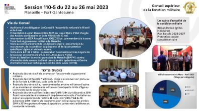 Infographie bilan de la session 110-5