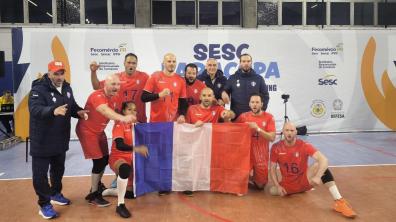 L'équipe de France après la victoire face à l'italie