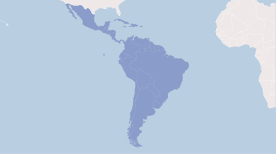 Carte de l'Amérique latine