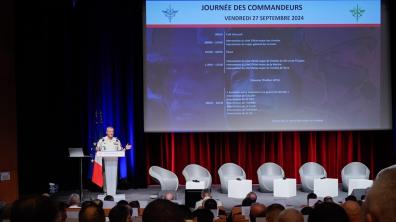 Général d'armée Thierry Burkhard, chef d'état-major des armées lors de la journée des commandeurs.
