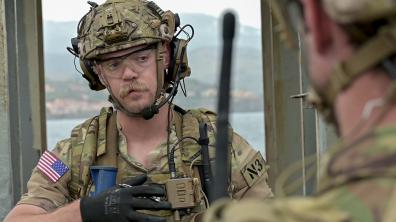 Un militaire américain prépare l'exercice