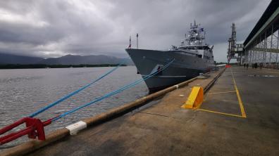 Le patrouilleur outre-mer Auguste Bénébig en escale à Cairns en Australie