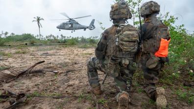 Exercice d'évacuation par hélicoptère