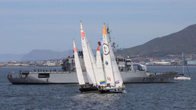 Le Floréal au départ de la 2e étape de l’Ocean Globe Race au Cap