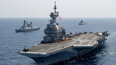 Exercice Varuna qui s'est déroulé pendant la mission CLEMENCEAU, en avril 2021.