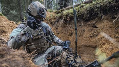 Lors de la participation d’un détachement français à la mission Lynx, en Estonie. 