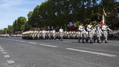 Défilé des troupes à pied