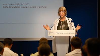 Eve-Lise Blanc Deleuze, cheffe de la mission cinéma du ministère des Armées.