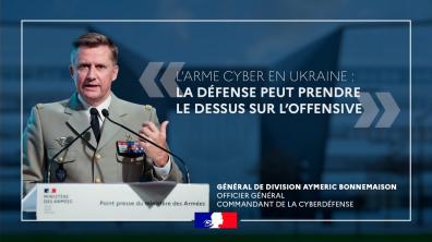 Le général Aymeric Bonnemaison, lors du point presse