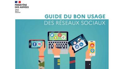 Illustration du guide Bon usage des réseaux sociaux édité par le ministère des Armées