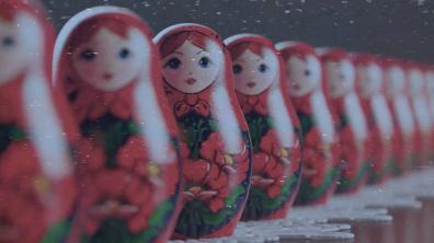 Illustration de poupées russes ou matriochkas.