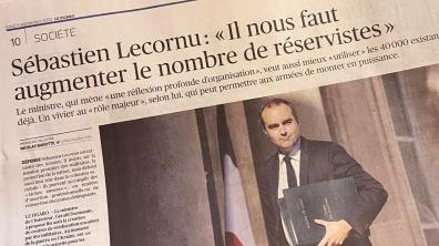 Sébastien Lecornu dans le Figaro : "Il nous faut augmenter le nombre de réservistes"