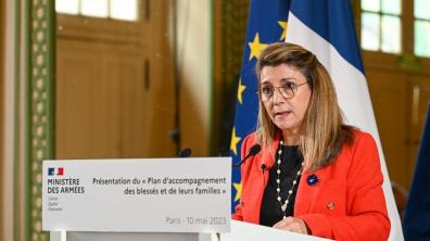 Patricia Miralles présente le plan Blessés, le 10 mai 2023