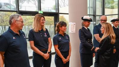 Plan blessés 2023-2027 : Patricia Miralles était en déplacement à Toulon le  20 octobre.
