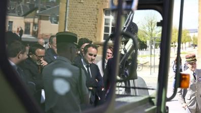Sébastien Lecornu s’est rendu le jeudi 4 mai au 3e régiment du Génie à Charleville-Mézières