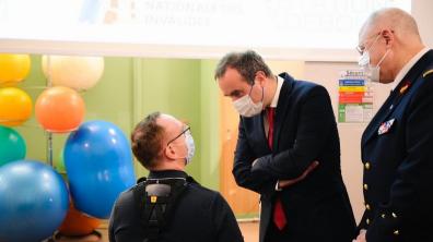 Sébastien Lecornu, lors de l’inauguration du nouveau plateau technique à l’Ini. 