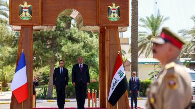 Sébastien Lecornu lors de son déplacement en Irak