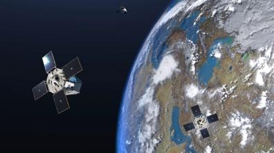 Illustration des trois satellites militaires CSO.