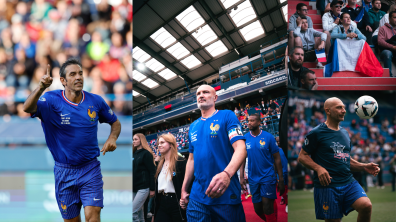 Match caritatif opposant l’Équipe de France des légendes et l’Équipe des légendes du SM Caen.