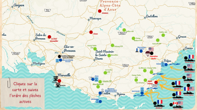 La carte interactive de Provence, réalisée par les élèves du collège Jean l'Herminier.