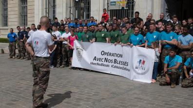Discours du chef de corps pour l’opération Avec Nos Blessés / 5e régiment de dragons.